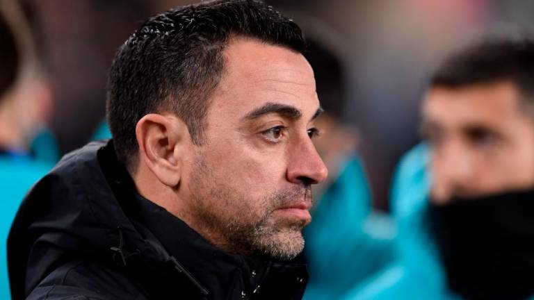 Barcelona’s Spanish coach Xavi looks on during the Spanish league football match between FC Barcelona and Getafe CF at the Camp Nou stadium in Barcelona, on January 22, 2023. AFPPIX