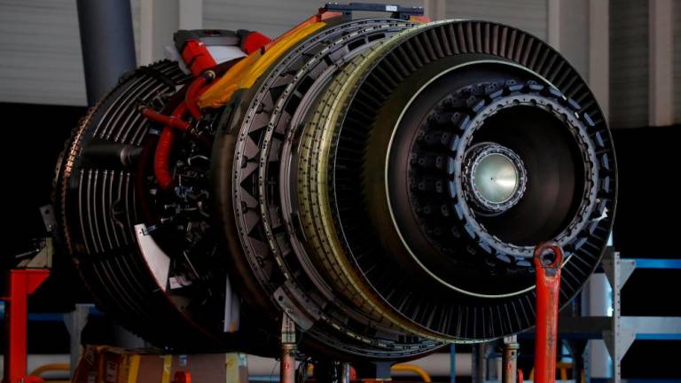 A CFM international LEAP engine is seen in the Air France hangar at Charles de Gaulle airport in Roissy near Paris, France, in September 2021. CFM is the largest jet engine maker by units sold. – Reuterspix