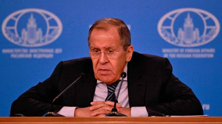 Russian Foreign Minister Sergei Lavrov holds his annual press conference in Moscow on January 18, 2023/AFPPIX