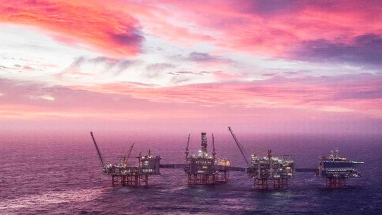 Photo taken in January 2020 shows the Johan Sverdrup oil field in the North Sea west of Stavanger, operated by Equinor. The Norwegian energy giant shut down production at three oil and gas fields after oil workers walked out following failed wage negotiations. – AFPpix