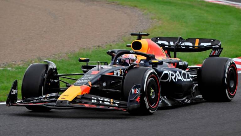 Red Bull Racing's Dutch driver Max Verstappen takes part in the first practice session for the Formula One Japanese Grand Prix at the Suzuka circuit, Mie prefecture on September 22, 2023. AFPPIX