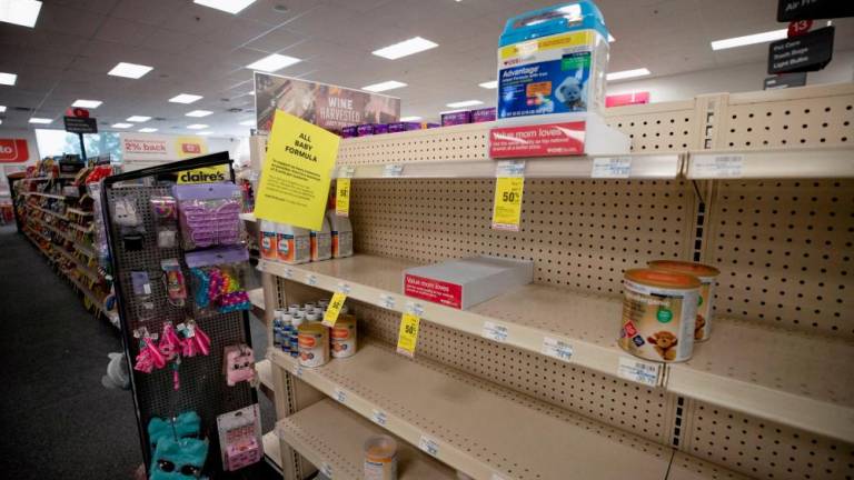 File photo: Empty shelves show a shortage of baby formula at CVS in San Antonio, Texas, U.S. May 10, 2022. REUTERSpix