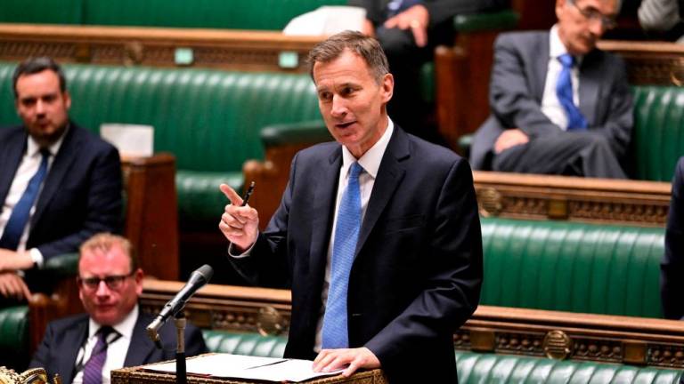 British Chancellor of the Exchequer Jeremy Hunt holds a Ministerial Statement at the House of Commons in London, Britain, June 26, 2023. UK Parliament/Jessica Taylor/Handout via REUTERSPIX