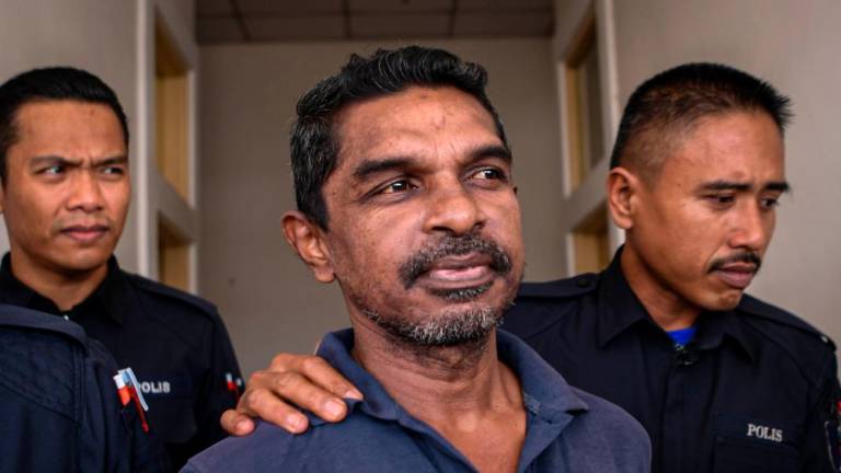 M. Jaisino, 40, was alleged to have murdered his father E. Mangalam, 74, at 2.15 am on Aug 26. BERNAMAPIX