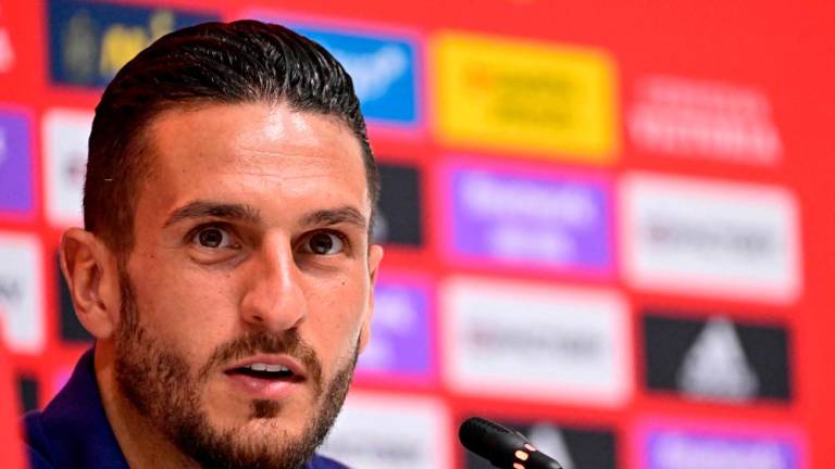 Spain’s midfielder Koke attends a press conference at Qatar Universty in Doha on November 29, 2022, during the Qatar 2022 World Cup football tournament/AFPPix