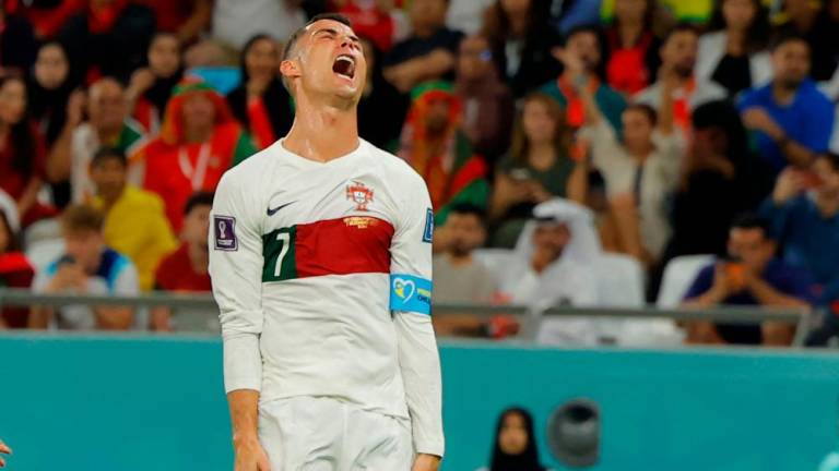 Portugal’s forward #07 Cristiano Ronaldo reacts during the Qatar 2022 World Cup Group H football match between South Korea and Portugal at the Education City Stadium in Al-Rayyan, west of Doha on December 2, 2022/AFPPix