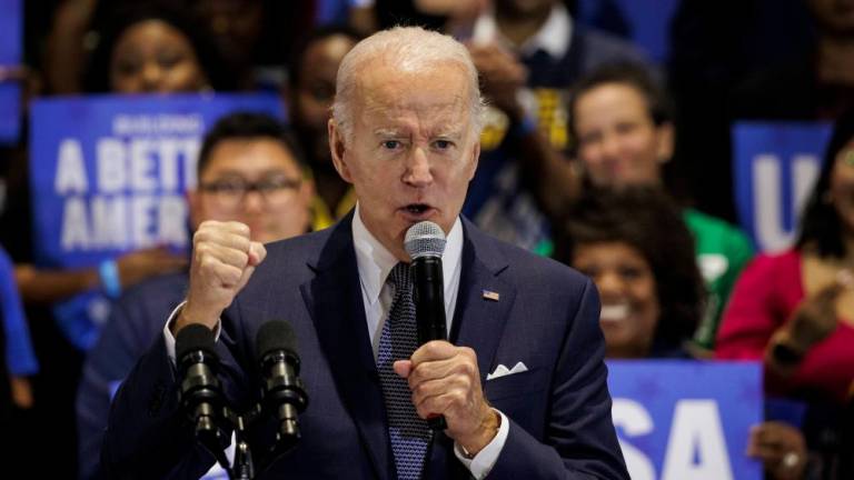 WASHINGTON, DC - SEPTEMBER 23: U.S. President Joe Biden speaks during a Democratic National Committee event at the headquarters of the National Education Association on September 23, 2022 in Washington, DC. The president urged supporters to vote in the upcoming midterm elections this November. - AFPPIX