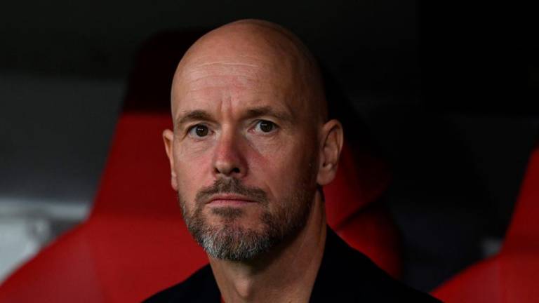 Manchester United’s Dutch manager Erik ten Hag is pictured on the sidelines prior to the UEFA Champions League Group A football match FC Bayern Munich v Manchester United in Munich, southern Germany on September 20, 2023/AFPPix
