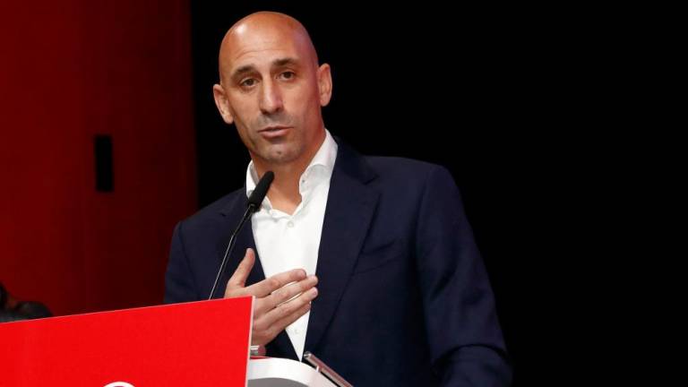 Luis Rubiales on September 10, 2023 said he will resign as Spanish football federation chief after kiss scandal. AFPPIX