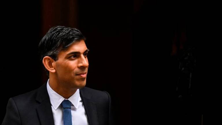 Britain’s Prime Minister Rishi Sunak prepares to welcome New Zealand’s Prime Minister Chris Hipkins for a meeting at Number 10 Downing Street in London on May 5, 2023. AFPPIX