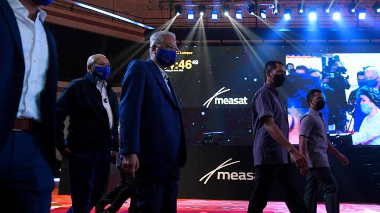 Prime Minister Datuk Seri Ismail Sabri Yaakob attending for witnessing the launch of the MEASAT-3d Satellite which was broadcast live at the World Trade Centre Kuala Lumpur (WTC-KL). BERNAMApix