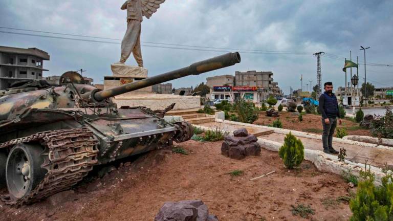 A picture shows a view of the “Free Woman” square in the Kurdish majority northern Syrian city of Kobane, on November 24, 2022. AFPPIX