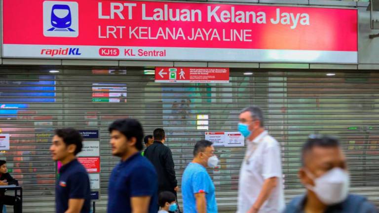 Many commuters turned up at the Kelana Jaya LRT station only to find it shuttered. – AMIRUL SYAFIQ/THESUN