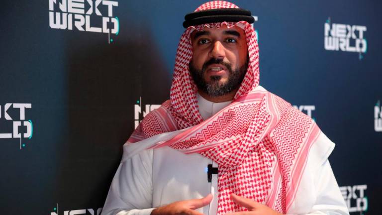 Chairman of the Saudi Esports Federation, Prince Faisal bin Bandar bin Sultan, speaks to AFP on September 7, 2022, during the International E-Sport Gamers forum “Next World”, in the Saudi capital Riyadh. AFPPIX
