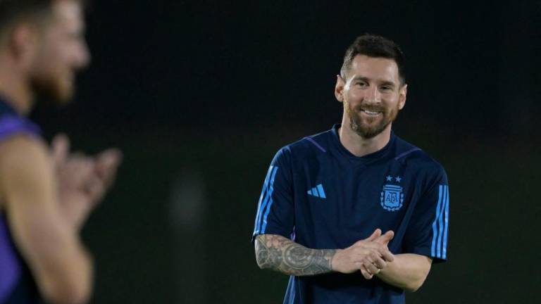 Argentina’s forward Lionel Messi takes part in a training session at the Qatar University in Doha on November 29, 2022, on the eve of the Qatar 2022 World Cup football match between Poland and Argentina/AFPPix