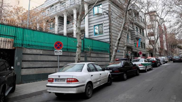 A general view of the Embassy of the Republic of Azerbaijan after a shooting attack inside the premises, in Tehran, Iran, January 27, 2023. REUTERSPIX