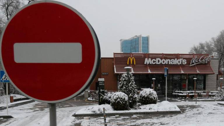 A view shows a closed McDonald’s restaurant in Almaty, Kazakhstan November 28, 2022. REUTERSPIX