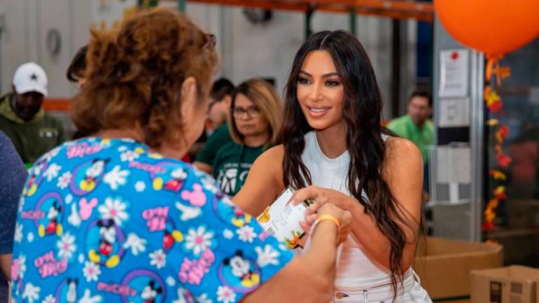 Kim Kardashian at a 2019 food bank donation event. – Instagram