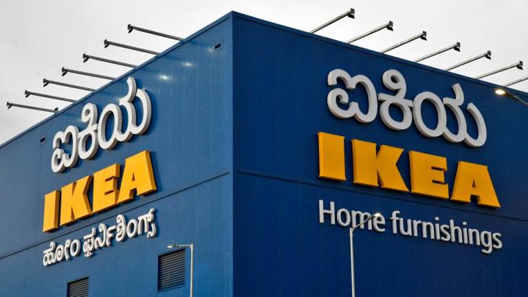 The logo of IKEA is seen above its new store in Bengaluru, India, June 21, 2022. REUTERSpix