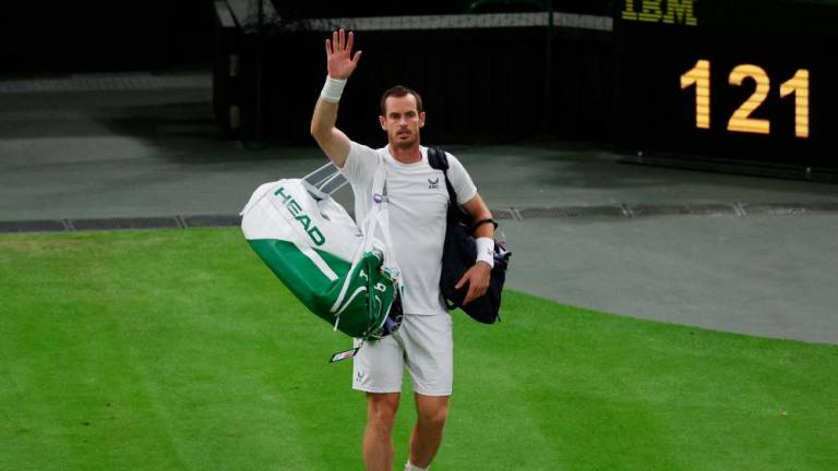 FILE PHOTO: Britain's Andy Murray after a match at Wimbledon in June, 2022. - REUTERSPIX