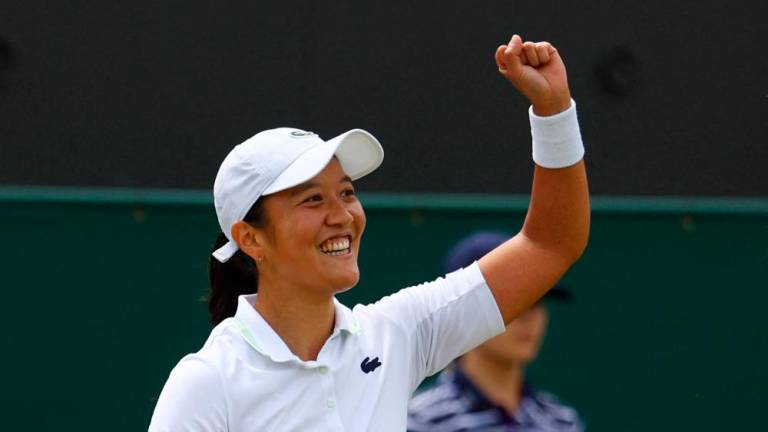 Tennis - Wimbledon - All England Lawn Tennis and Croquet Club, London, Britain - July 2, 2022 France’s Harmony Tan celebrates winning her third round match against Britain’s Katie Boulter REUTERSpix