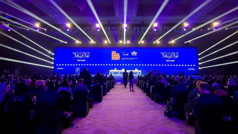 A general view of the opening of the 78th global airline industry body International Air Transport Association’s annual meeting in Doha, Qatar, on Monday. – Reuterspix