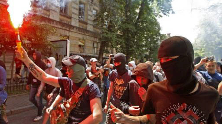 Two police hurt in attack on LGBT rally in Ukraine