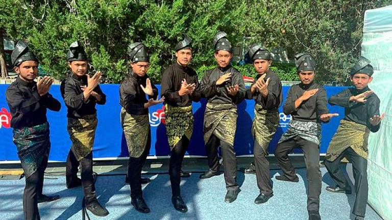 Malaysian silat performers in action! BERNAMAPIX