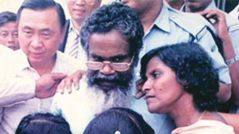 The late Patto, detained under the ISA, was incarcerated at Perak’s Kamuning Detention Camp in 1987. – Picture courtesy of Kasthuriraani Patto