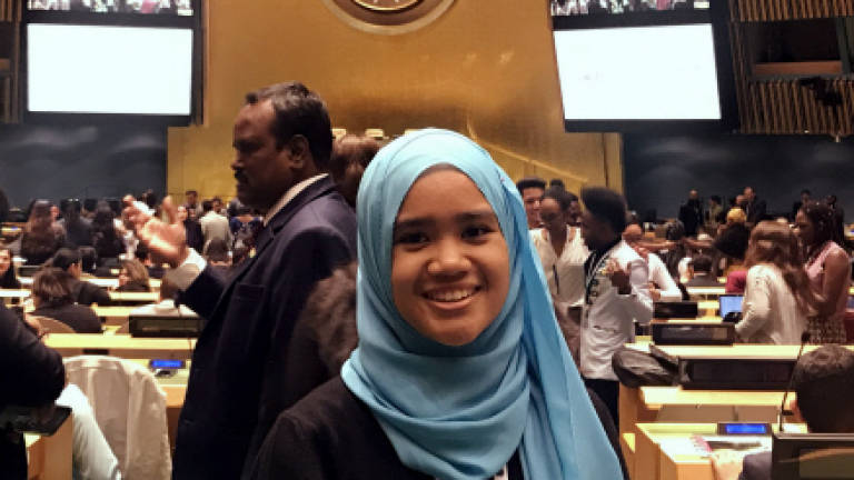 Sheer determination took Nurfarisha to UN Youth Assembly