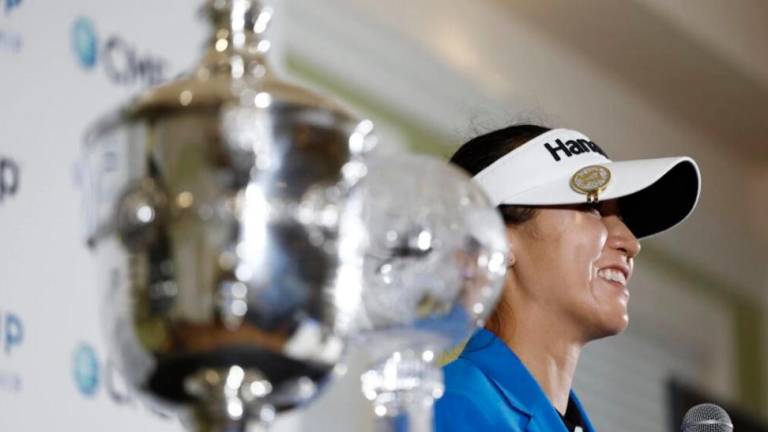 New Zealand’s Lydia Ko speaks to reporters after winning the 2022 LPGA Tour Championship in Florida. AFPPIX