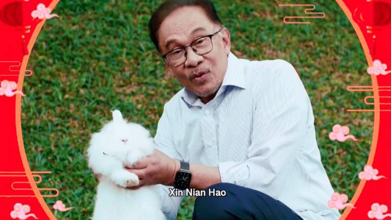 Tangkap layar dari video ucapan Selamat Tahun Baharu Cina Anwar Ibrahim/Laman Facebook rasmi