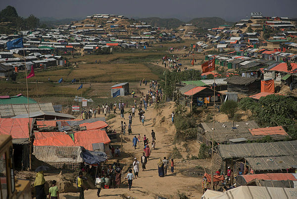This picture taken on November 29, 2017, shows a general view of the Balukhali refugee camp at Cox’s Bazar. — AFP
