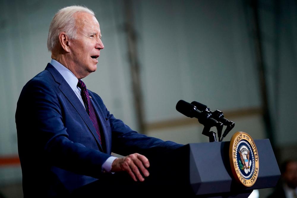 US President Joe Biden delivers remarks during a visit at United Performance Metals in Hamilton, Ohio, U.S., May 6, 2022. REUTERSpix