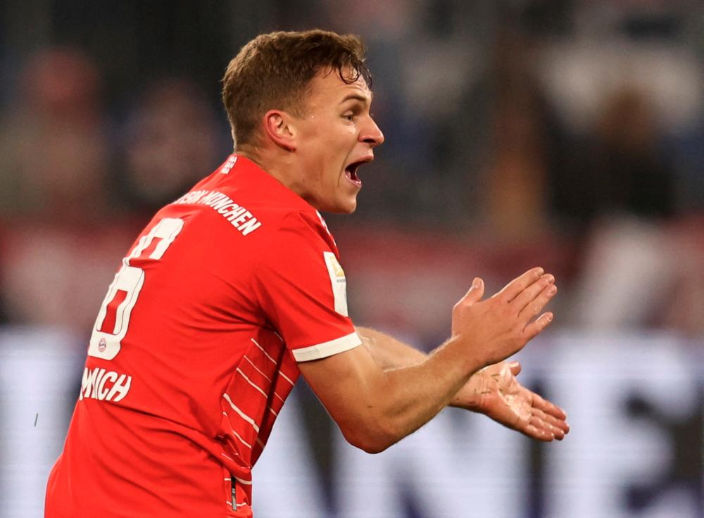 Bayern Munich's Joshua Kimmich reacts/REUTERSPIX