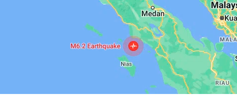 Earthquake of magnitude 6 strikes Northern Sumatra