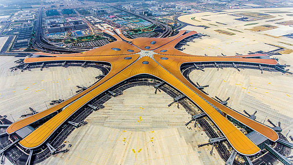 This photo taken on June 28, 2019 shows the terminal of the new Beijing Daxing International Airport, Beijing. — AFP