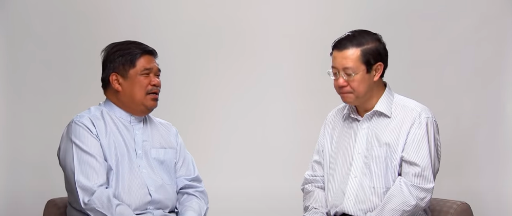 Amanah president Mohamad Sabu and DAP secretary-general Lim Guan Eng. Screen grab from DAP Penang YouTube video.