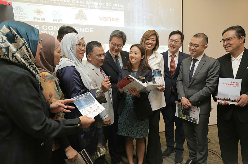 Malaysian Institute of Planners (MIP) President Ihsan Zainal Mokhtar, with other delegates at 11th International Conference on World Class Sustainable Cities, on July 2, 2019. — Sunpix by Asyraf Rasid