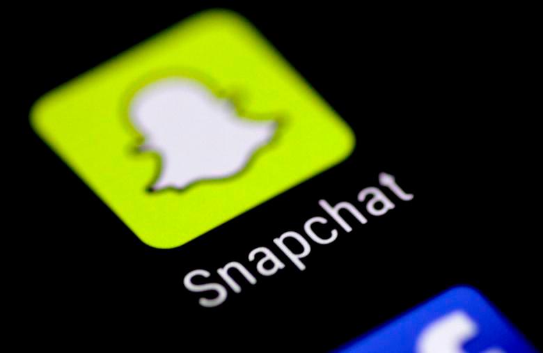 The Snapchat messaging application is seen on a phone screen. REUTERSPIX