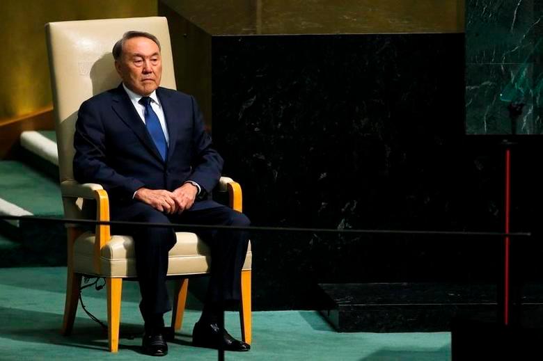 FILE PHOTO: Nursultan Nazarbayev, President of Kazakhstan waits to address attendees during the 70th session of the United Nations General Assembly at the U.N. headquarters in New York, September 28, 2015. REUTERSPIX