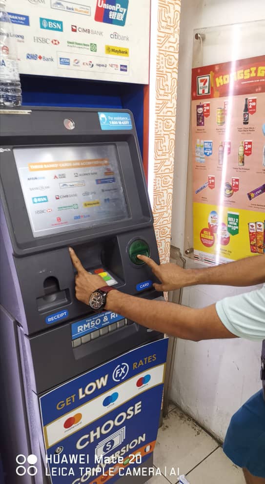 The skimmer is installed at the place where the ATM card is inserted.