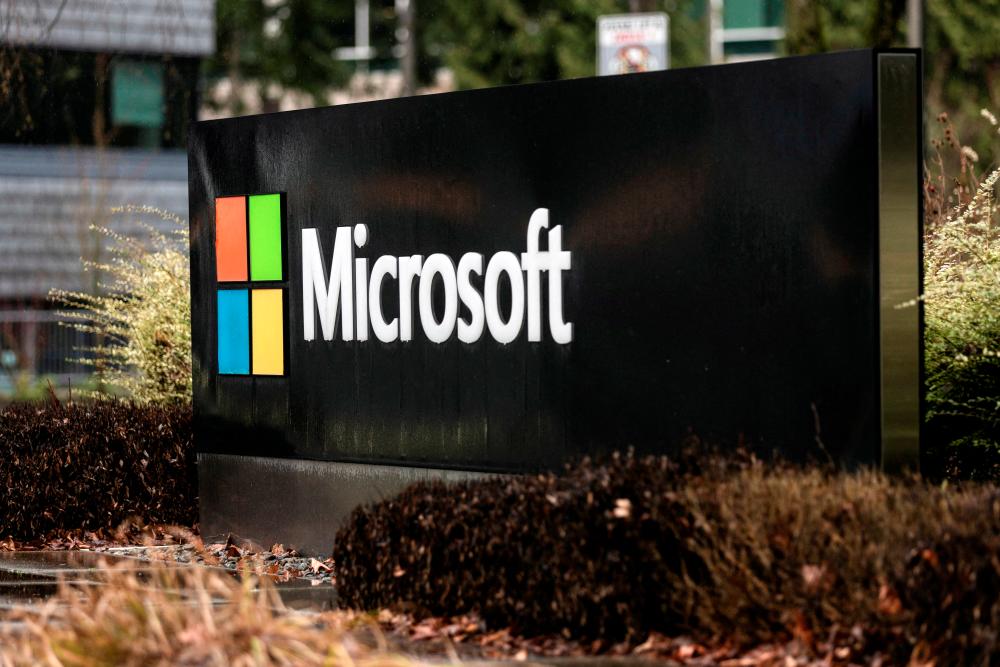 Microsoft signage is seen at the company’s headquarters in Redmond, Washington. – Reuterspic