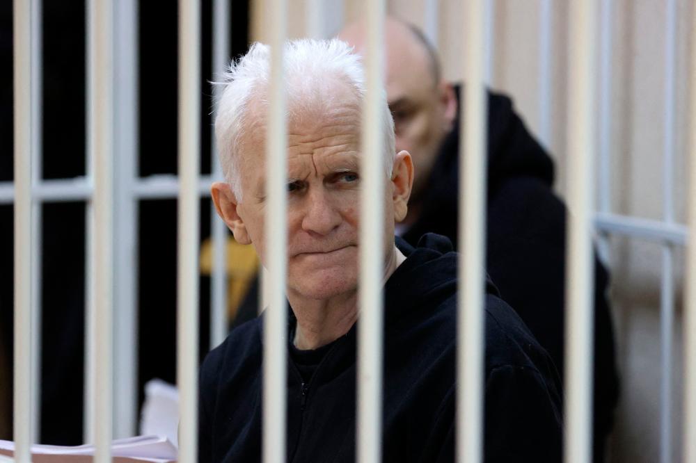 A court in Belarus on March 3, 2023 sentenced Nobel Prize winner Ales Bialiatski to 10 years in prison, in a case his supporters see as punishment for his human rights work. AFPPIX