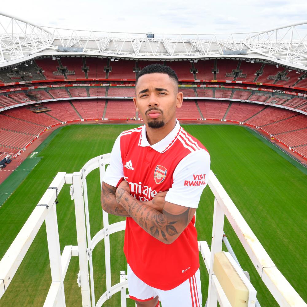 Gabriel Jesus has set his sights on emulating boyhood hero Thierry Henry after Arsenal signed the Manchester City striker for a fee of around £45 million ($54 million) on Monday. Credit: Twitter/@Arsenal