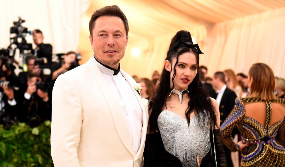 Grimes (right) and Elon Musk secretly had a second child born last year.