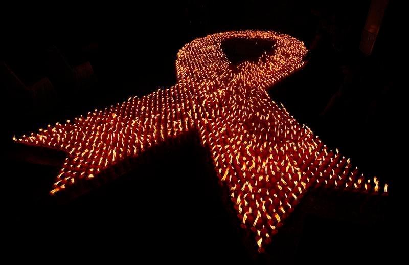 About 2880 candles are seen lit during a World AIDS Day event in Jakarta December 1, 2009. — Reuters