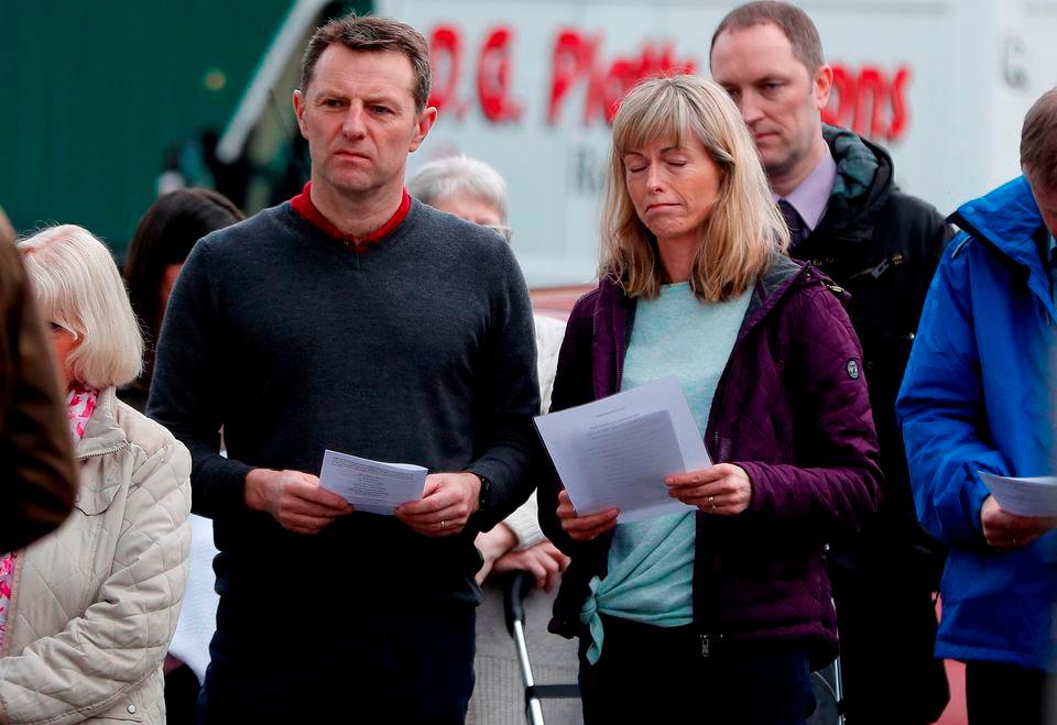 Kate and Gerry McCann attend a service to mark the 11th anniversary of the disappearance of their daughter Madeleine from a holiday flat in Portugal, near her home in Rothley, Britain May 3, 2018. - REUTERSPIX