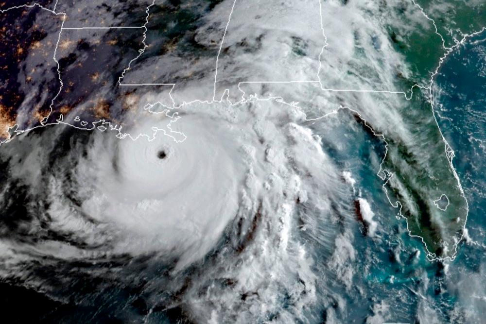 A satellite image shows Hurricane Ida in the Gulf of Mexico and approaching the coast of Louisiana, U.S., August 29, 2021. NOAA/Handout via Reuters