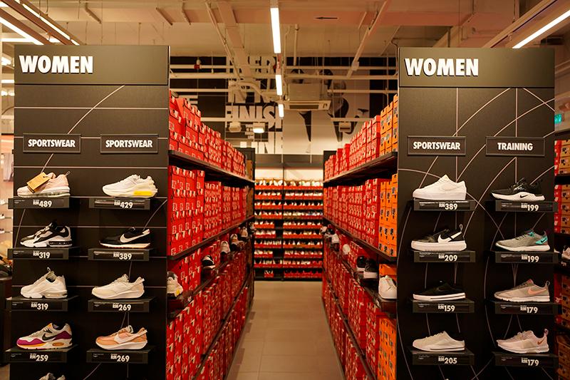 $!The footwear collection at the Nike concept store.